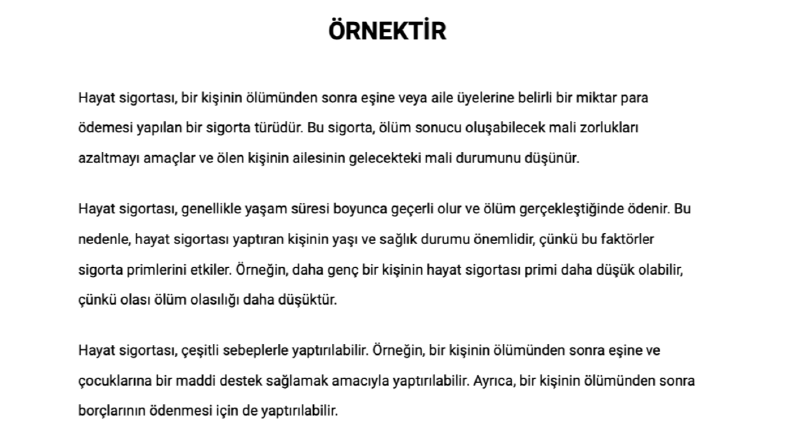 Örnek SEO Uyumlu Makaleler