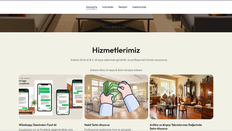 Ben, modern ve mobil uyumlu web sitenizi hazırlayabilirim