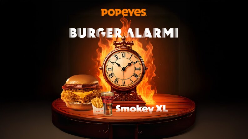 Popeyes – Burger Alarmı Reklam Tasarımı