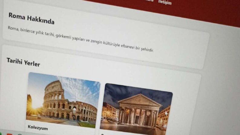 Modern & Responsive Şehir Rehberi Web Tasarımı