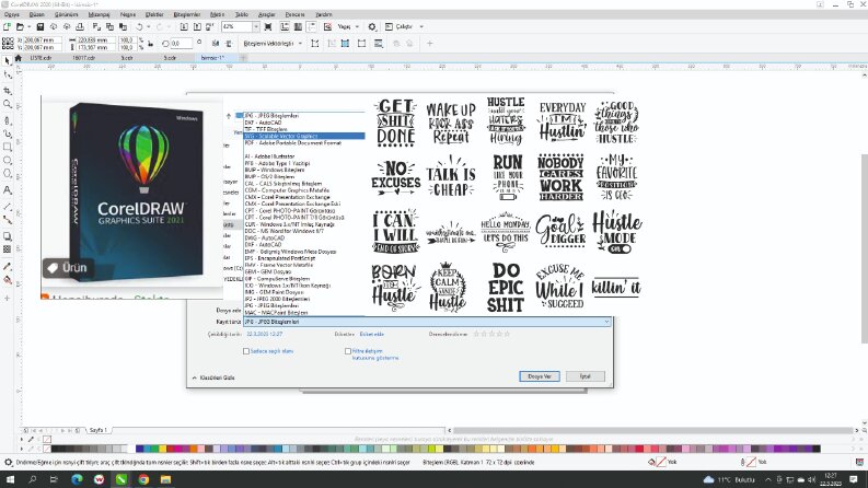 ben  desinatörüm  Corel Draw 2024 ve Photoshop