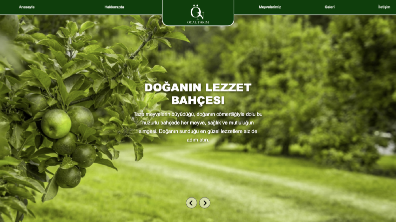 Öcal Tarım - Kurumsal Web Arayüzü