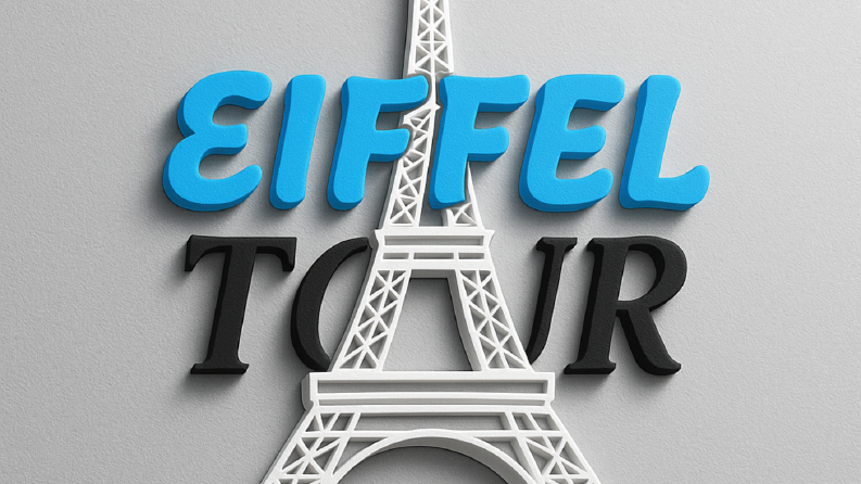 Eiffel tur konsept logo tur şirketi 