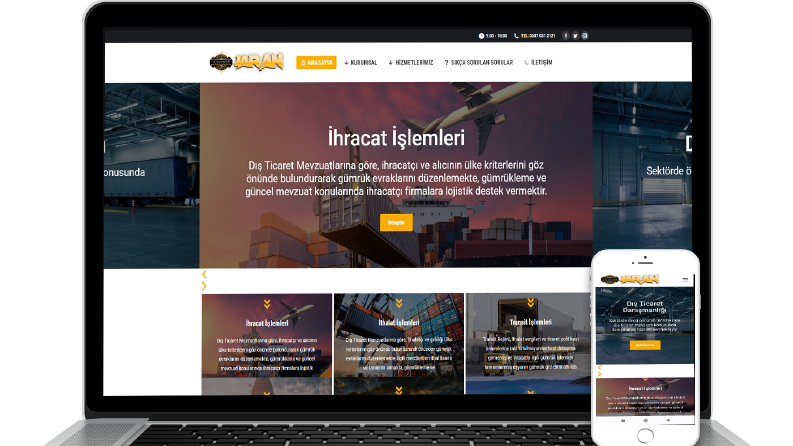 Jaran Gümrük Müşavirliği Web Site Tasarımı