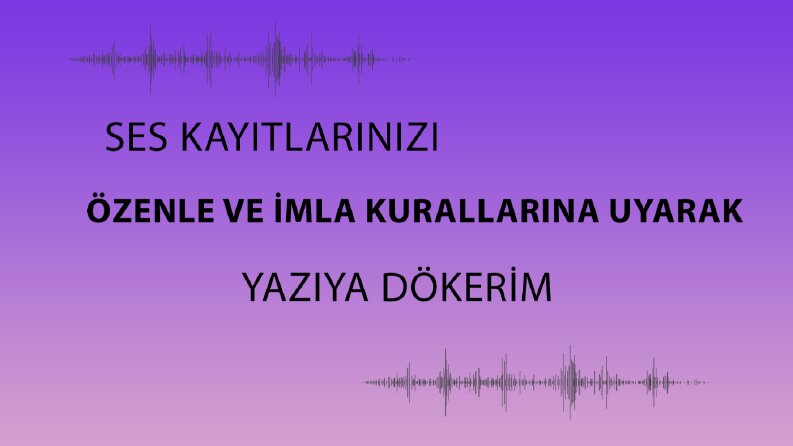 Ses kayıtlarınızı özenle yazıya geçiririm