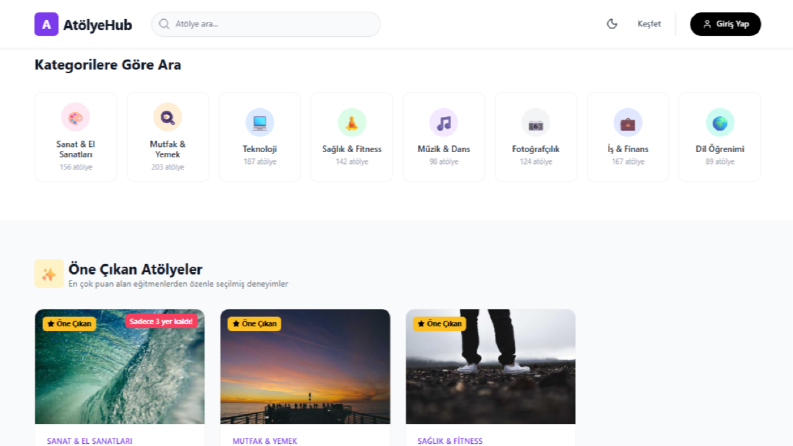 Atolye Web Site Çalışması