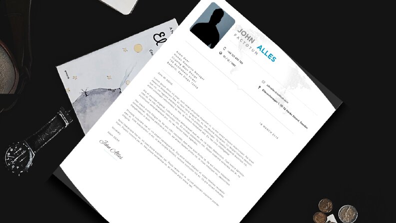 CV / Portfolio - Page Cover Letter