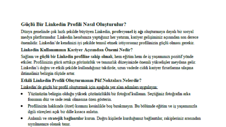 SEO Uyumlu Örnek İçeriklerim