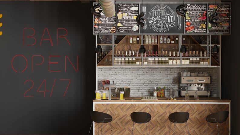 Kafe-Bar tasarımı