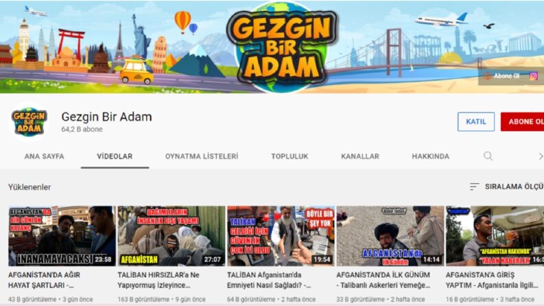 Gezgin Bir Adam YouTube kanalının altyazıları