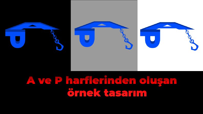 A ve P harflerinden oluşan örnek tasarım