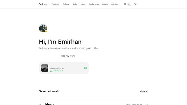 Kişisel portfolyo ve blog sitesi (Next.js)