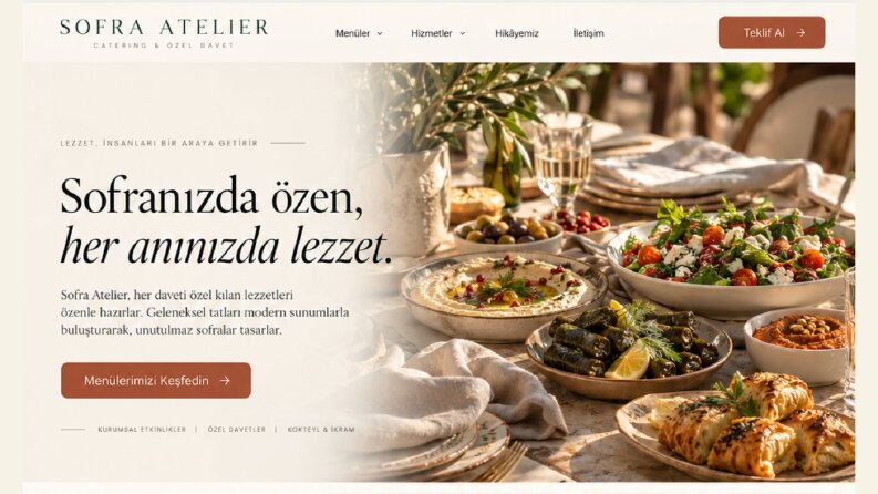 Sofra Atelier | Catering Web Tasarım Konsepti