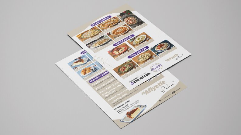 Broşür, Katalog, Dergi, Menü