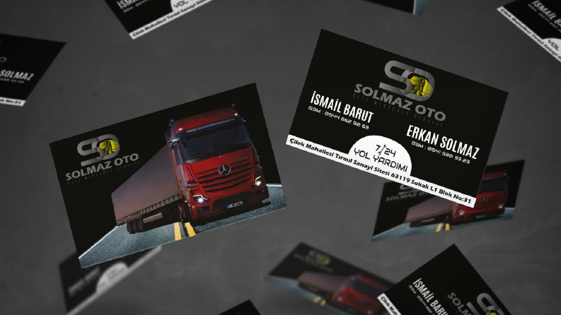 Solmaz Oto Kartvizit Tasarımı