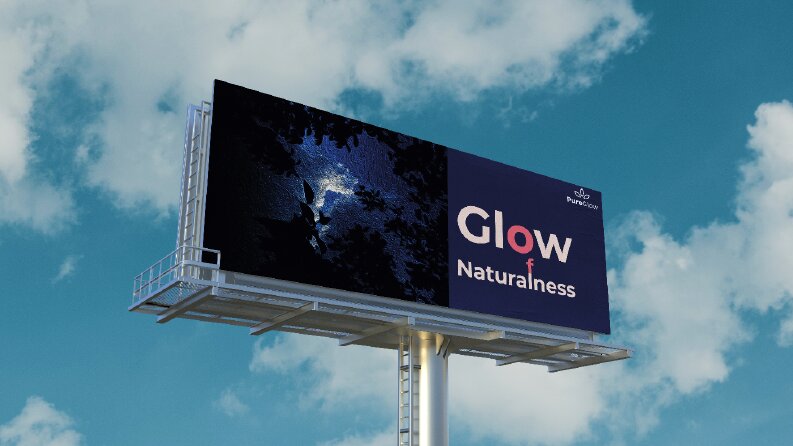 PureGlow bilboard tasarımı