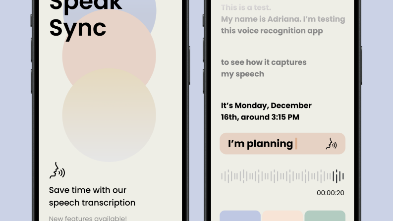 Voice Recognition Mobile App Design