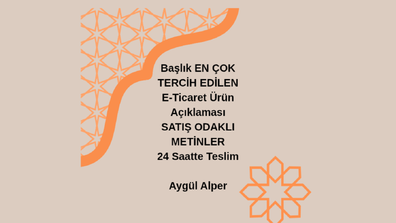 EN ÇOK TERCİH EDİLEN E-Ticaret Ürün Açıklaması