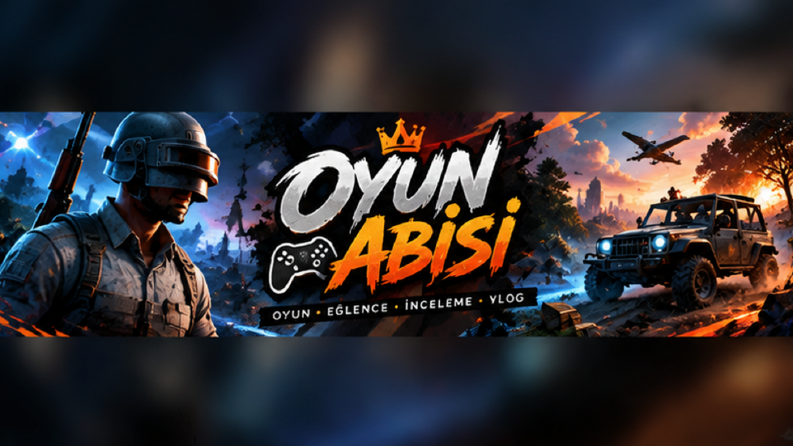 Oyun Abisi Youtube Banner Tasarımı