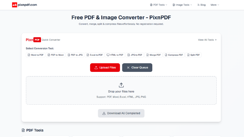 Free PDF & Image Converter - PixnPDF