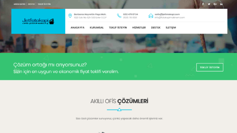 Kurumsal Bir firma için Web Sitesi
