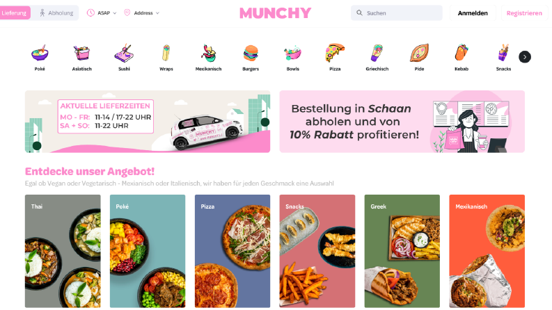 Munchy Tek Restoran Yemek Uygulaması