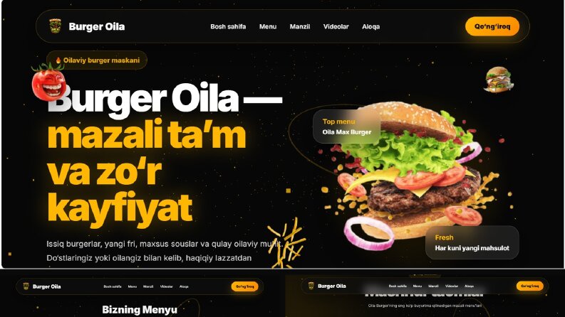Burger Oila – Fast-Food Restoran Sitesi