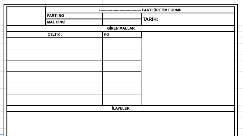 İş Süreci Form Tasarımı