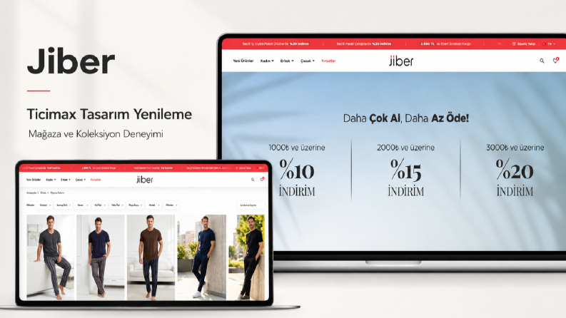 Jiber | Ticimax Mağaza Tasarımını Yenileme