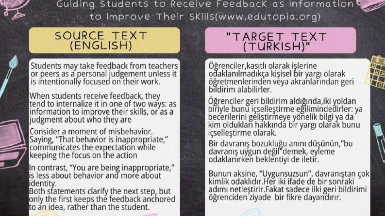 English-Turkish Translation: Education Pedagogy