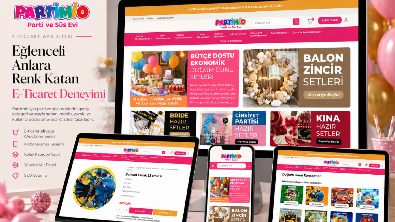 Partimio — WooCommerce E-Ticaret Web Sitesi
