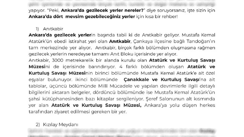 Ankara'da Gezilecek Yerler