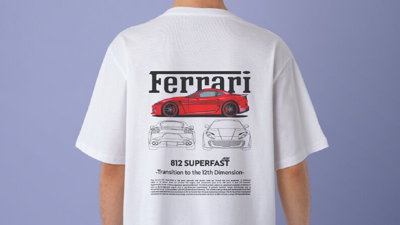 Ferrari T-Shirt Logo Tasarımı
