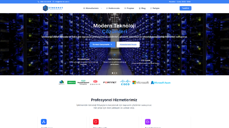 Ethernet Bilişim Web Sitesi
