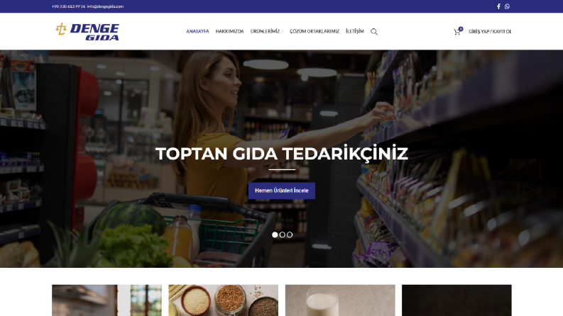 Denge Gıda Website Tasarımı