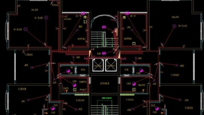 Elektrik-Mekanik Proje Çizim ve Metrajlandırma