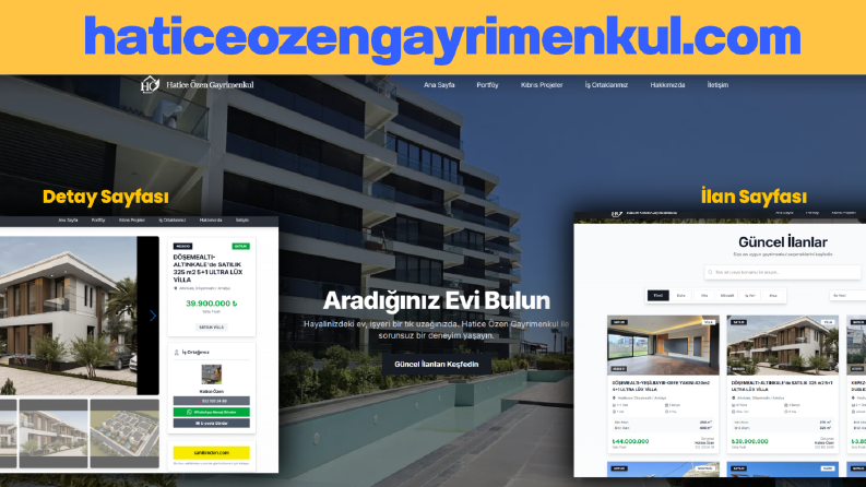Hatice Özen Gayrimenkul için Website Tasarımı