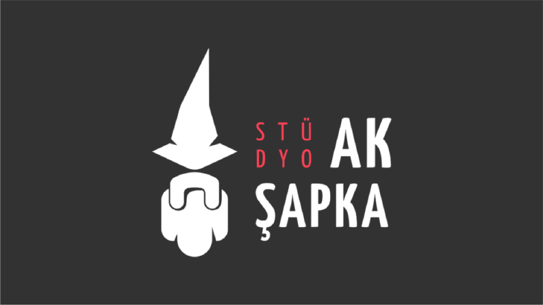 Stüdyo Ak Şapka Logo Konsepti