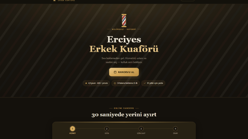 Randevu Sistemli Kuaför Web Sitesi