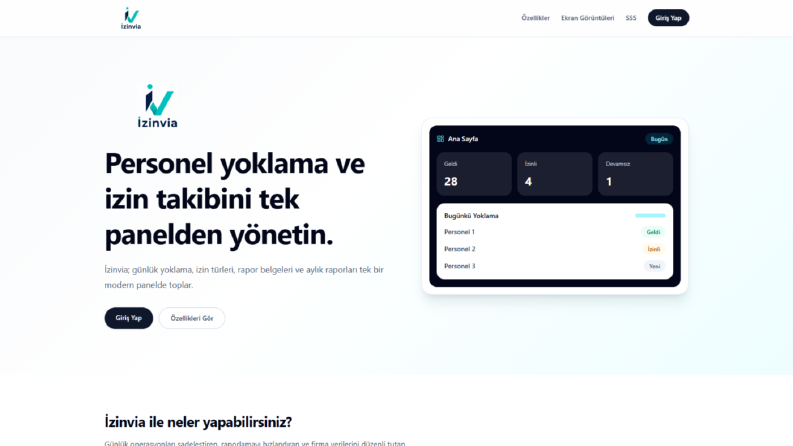 İzinvia - Personel Yoklama ve İzin Takibi