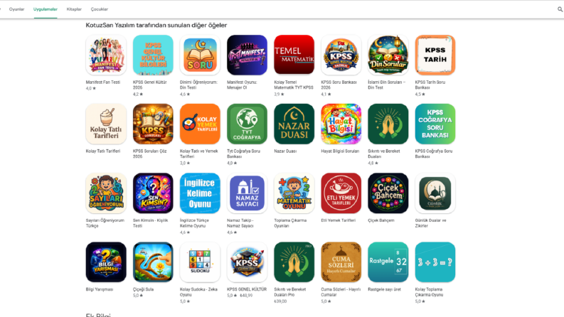 Google Play Uygulamalarım