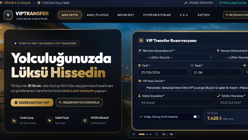 VIP Transfer Rezervasyon ve Yönetim Yazılımı