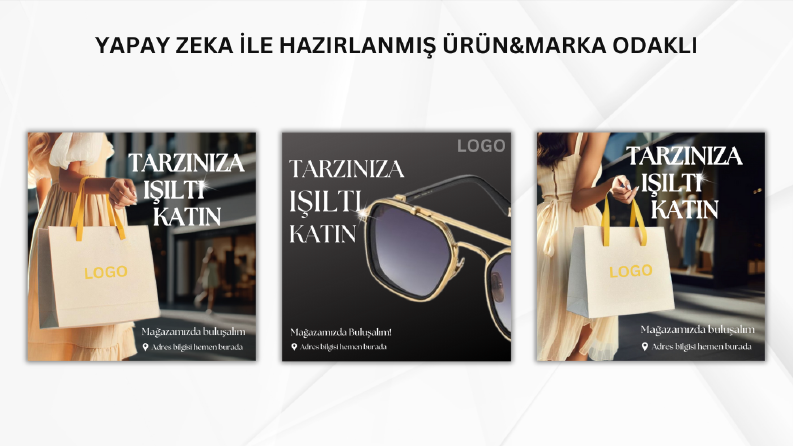 Yapay zeka ile hazırlanmış ürün ve marka odaklı