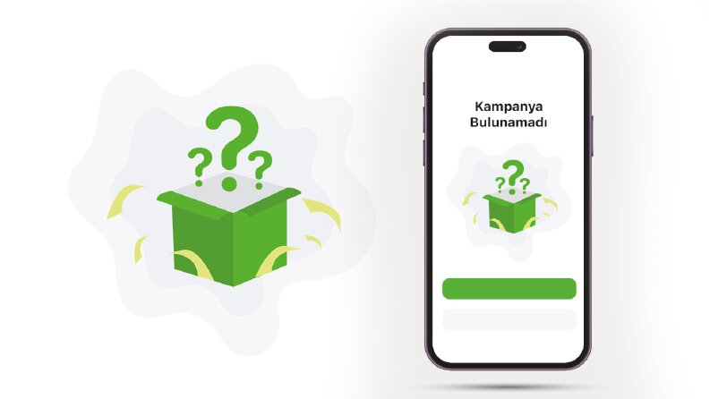 Kampanya bulunamadı ekranı için illüstrasyon çalışması