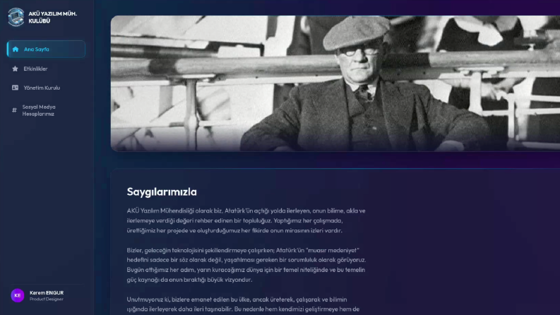 Python Django ile Geliştirilmiş Okul Kulübü Web Sitesi