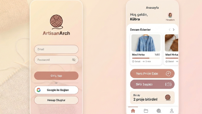 ArtisanArch - Örgü Sanatçıları İçin Mobil Proje Yönetimi