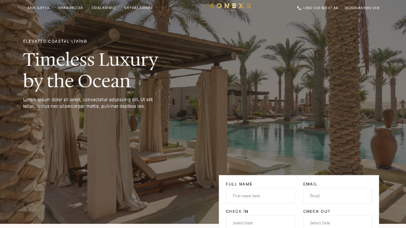 Otel Web Sitesi – WordPress Tasarımı