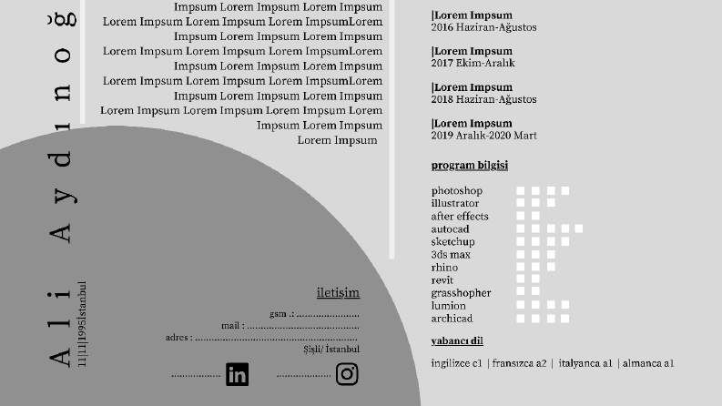 Cv / Kartvizit Tasarımı