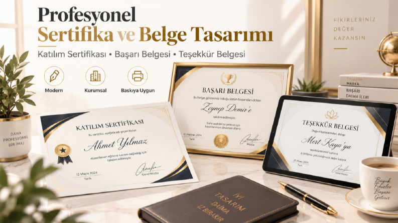 Profesyonel Sertifika ve Belge Tasarımı