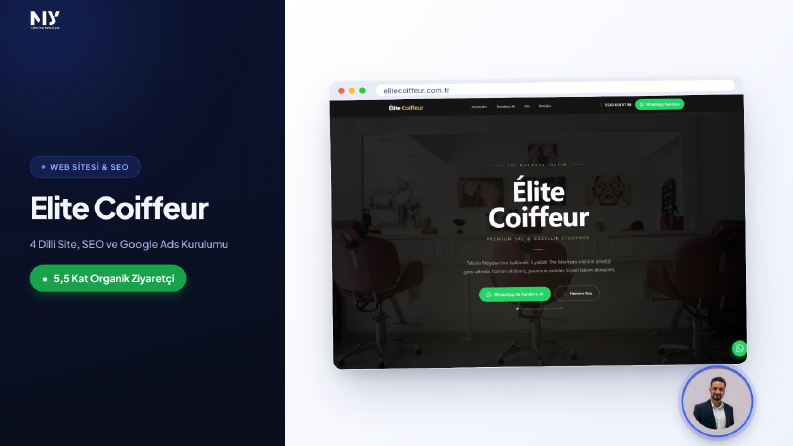 Elite Coiffeur: 4 Dilli WordPress Sitesi + SEO + Google Ads
